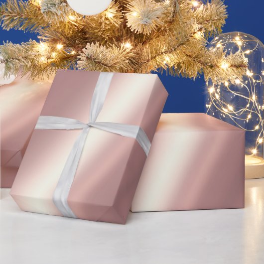 Glamorous Elegant Template Rose Gold Gift ラッピングペーパー (クリスマス)