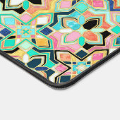 Glamorous Gilded Moroccan Tile Pattern デスクマット (コーナー)