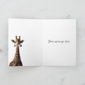 Glamorous Girraffe Sassy at 60 Birthday Card カード (内部)