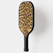 Glamorous Leopard印刷スクリプト名 ピックルボールラケット (左)