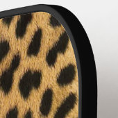 Glamorous Leopard印刷スクリプト名 ピックルボールラケット (左詳細)