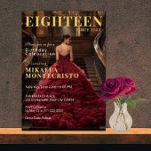 Glamorous Magazine Style 18th Birthday 招待状