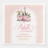 Glamorous Petals and Prosecco Bridal Napkins Set (正面)