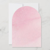 Glamorous Pink Glitter Mermaid Style Bride Dressed 招待状 (裏面)