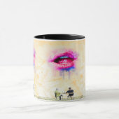 Glamorous Pink Lip Illustration マグカップ (中央)