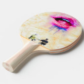  Glamorous Pink Lip Illustration 卓球ラケット (正面アングル)