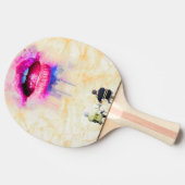  Glamorous Pink Lip Illustration 卓球ラケット (横)