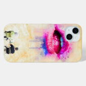 Glamorous Pink Lip Illustration Case-Mate iPhoneケース (裏面 (横))