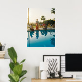 Glamorous Poolside Scene – Vintage-Inspired Travel ポスター (ホームオフィス)