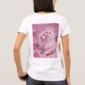 Glamorous Princess Cat Using Pink Telephone Tシャツ (裏面)