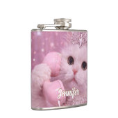 Glamorous Princess Cat Using Telephone             フラスク (右)