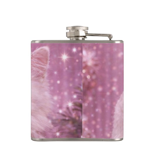 Glamorous Princess Cat Using Telephone             フラスク (裏面)