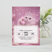 Glamorous Princess Cat Using Telephone             招待状 (スタンド正面)