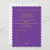 Glamorous Purple & Gold New Year 2026 Invitation 招待状 (裏面)