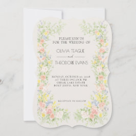 Glamorous Regency Garden Wedding Invitations  招待状