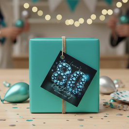 Glamorous Sapphire Gem 80th Birthday Party フェイバータグ