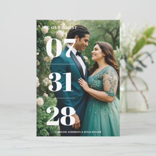 Glamorous Simple Enchanting & Delicate Minimalist  招待状 (スタンド正面)