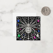 Glamorous Spider Bejewelled Diamond design  ノートカード (正面/裏面インサイチュ)