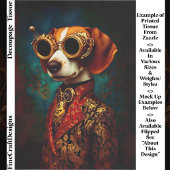 Glamorous Steampunk Beagle Dog EZ5L Decoupage 薄葉紙