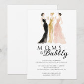 Glamorous Watercolor Moms & Bubbly Brunch TMF26 招待状 (正面/裏面)