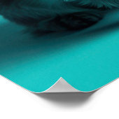 Glamorous Yorkie Dog Portrait – Stylish Diamond ポスター (角)