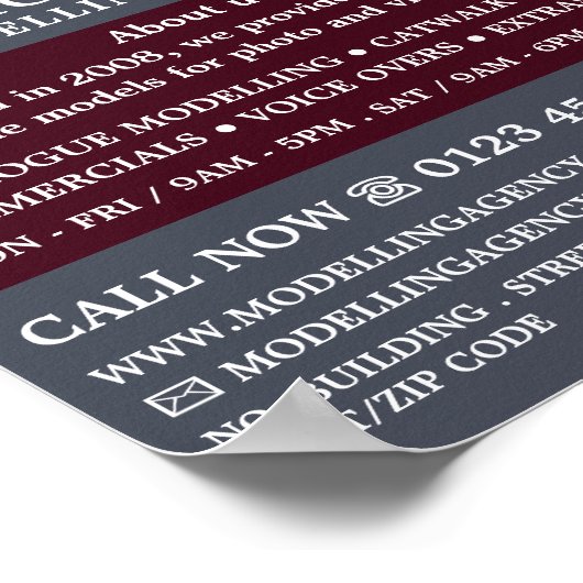 Glamoulous Model、Modeling Agency、Model Agent ポスター (角)