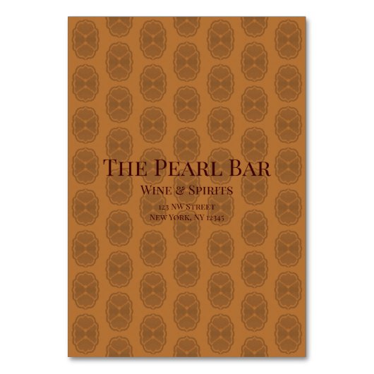 Glamour テーブルナンバー (正面)