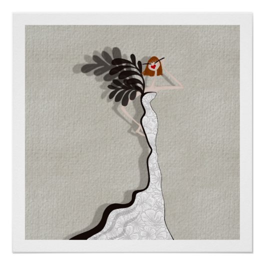 Glamour Couture Glam Fashion Art Poster ポスター (正面)