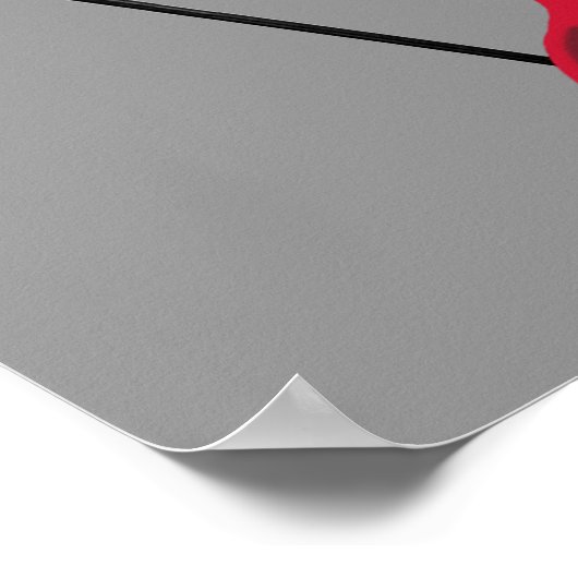 Glamour Deer in Red ポスター (角)