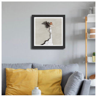 Glamour Haute Couture Fashion Illustration Card ポスター