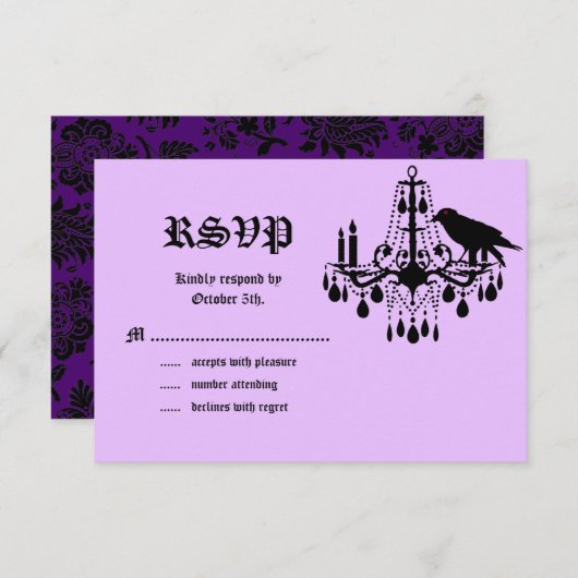 Glamouroous Skeletons RSVP Purple (正面/裏面)