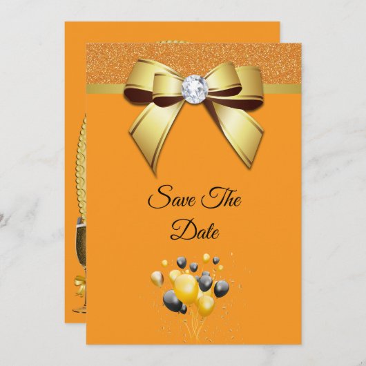 Glamourous Elegance Birthday Party セーブザデート (正面/裏面)