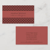 Glamourus Chic名刺、Maroon 名刺 (正面/裏面)