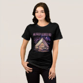 Glamp Mode On Cozy Luxury Camping Night Scene トライブレンドＴシャツ (正面全面)