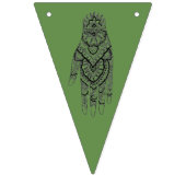 GlampingのためのMehndi手のデザインの旗布 バンティングフラッグ (第3の旗)