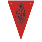 GlampingのためのMehndi手のデザインの旗布 バンティングフラッグ (第1の旗)