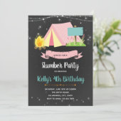 Glampingのパーティーの誕生日の招待 招待状 (スタンド正面)
