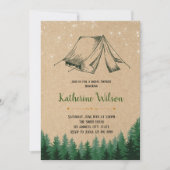 Glampingのブライダルシャワーのパーティの招待状 招待状 (正面)