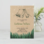 Glampingのブライダルシャワーのパーティの招待状 招待状 (スタンド正面)