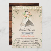 Glampingのブライダルシャワーのパーティーの招待 招待状 (正面/裏面)
