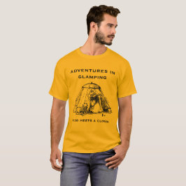 Glampingの冒険。  金ゴールドの版 tシャツ