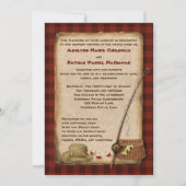 、Glampingの魚釣り、招待を結婚する自然キャンプ 招待状 (裏面)