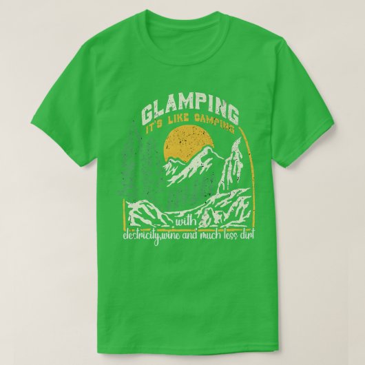 Glamping定義Glamperキャンピングスパークのような Tシャツ (デザイン正面)