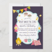 Glamping Birthday Party女の子らし追加フォト招待状 招待状 (正面)