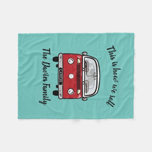 Glamping Camperのアクセサリーこれは私たちの転が方法です フリースブランケット (正面(横))