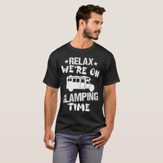 Glamping Camper Camping Tシャツ (正面フル)