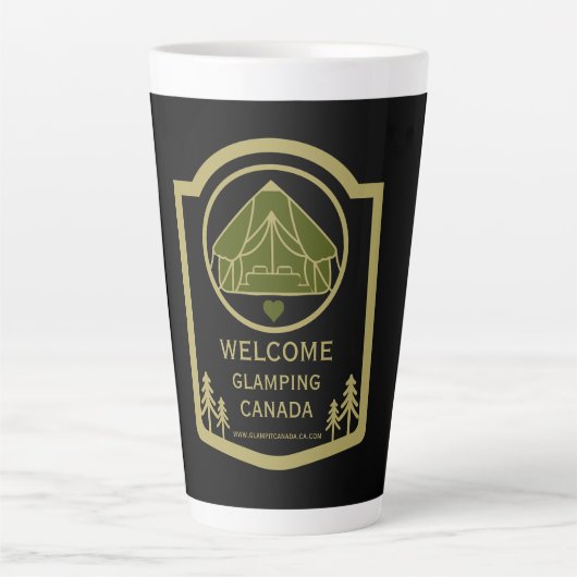 Glamping Canadaビジネス カフェラテマグ (正面)