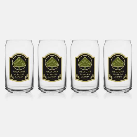 Glamping Canadaビジネス ガラス缶 (正面)