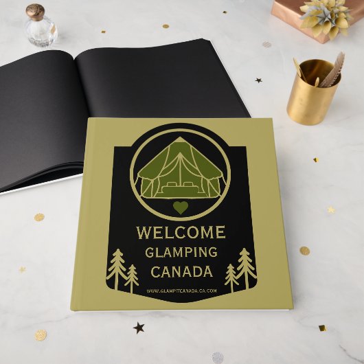 Glamping Canadaビジネス ゲストブック (正面見開き)