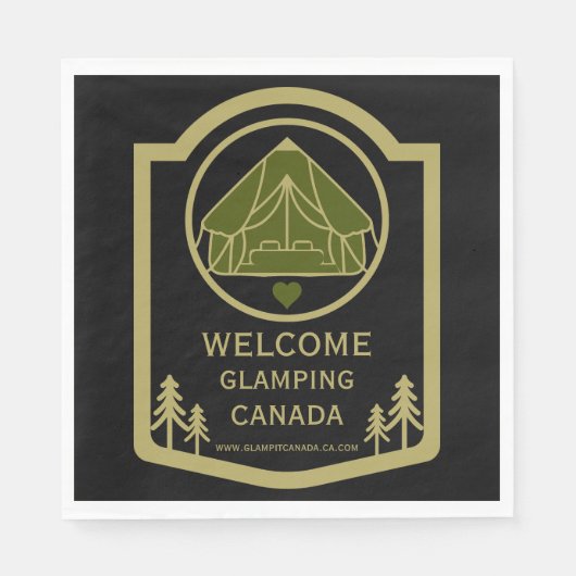 Glamping Canadaビジネス スタンダードランチョンナプキン (正面)